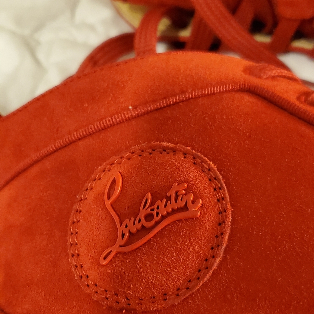 Christian Louboutin embellished tie suede sneakers - Picture 3 of 10